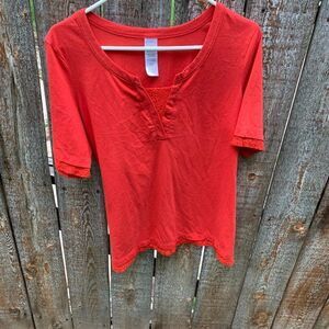 Blouse large short sleeve lace design